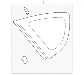 Rear left blind glass window Subaru Impreza WRX GH 08-14 5d