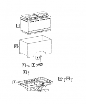 Battery mount Dodge Grand Caravan 11-20