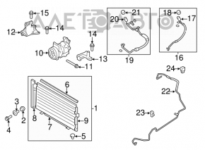 Air conditioner radiator condenser Subaru Forester 08-13 SH