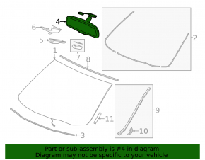 Acura MDX 16-20 Interior Mirror with Auto Dimming