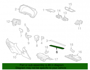 Front panel molding right Honda CRV 17-22 wood grain, scratch