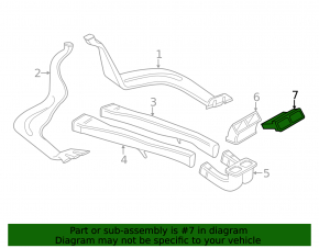 Air duct deflector center console VW Touareg 11-17