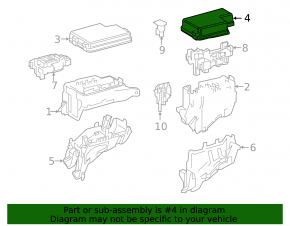 Toyota Rav4 16-18 hybrid underhood fuse box cover