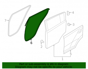 Kia Sportage 17-22 rear right door seal
