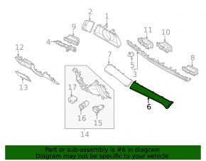 Front panel trim, right lower Hyundai Elantra 21-26, black
