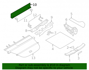 Nissan Murano z52 15-24 black front trunk floor