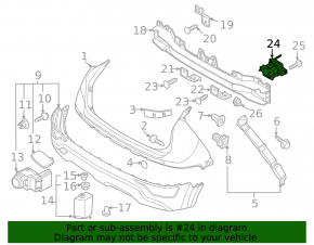 Rear bumper reinforcement fang left Kia Niro 23-