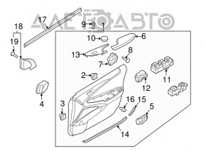 Plug for outside mirror front left Hyundai Sonata 11-15