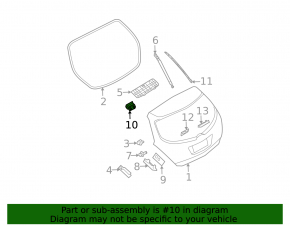 Trunk door hinge left Nissan Murano z50 03-08