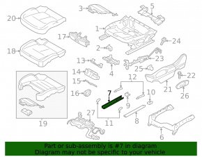 Driver's seat runner cover, front right, Porsche Macan 15-26, gray, achatgrau
