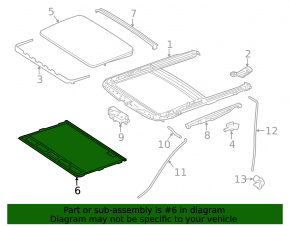 Sunroof Curtain Mercedes GLS-class X166 13-19 Gray