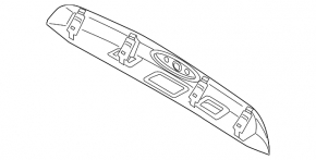 Ford C-max MK2 13-18 tailgate molding with emblem