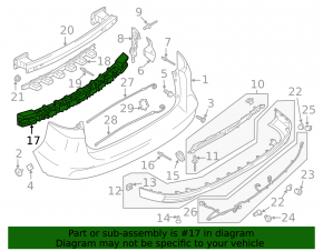 Ford C-max MK2 13-18 Rear Bumper Absorber