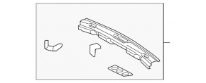 Ford Edge 15-24 Trunk Door Trim Black