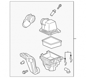 Air filter housing Ford Ecosport 18-22 2.0 without air duct and sensor