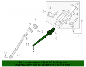 Upper steering cardan shaft Ford Explorer 20-