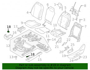 Front right driver's seat runner cover plug Ford Mustang Mach-E 21-26