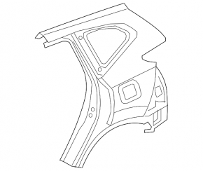 Quarter wing rear left Honda CRV 17-22