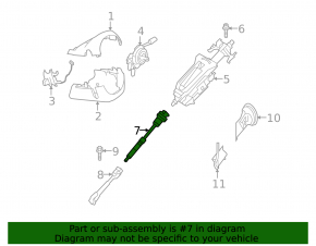 Steering cardan shaft upper BMW X5 E70 07-13