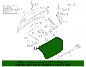 Trunk lid seal VW CC 13-17 rest