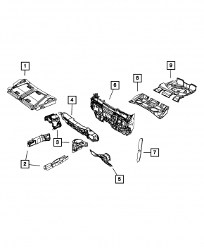 Jeep Patriot 11-17 trunk floor trim