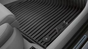 Floor mat front right Audi A6 C7 12-18 black, rubber, worn