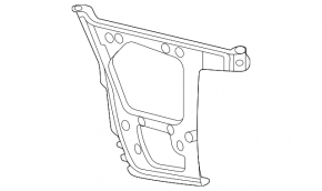 Rear bumper mount left Audi Q7 20-26