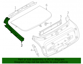 Left trunk door trim BMW i4 22-26 black