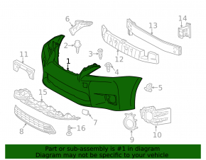 Bare front bumper Lexus CT200h 11-13 prerest F-sport