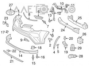 Left front bumper mount for Toyota Rav4 2016-2018, broken latch