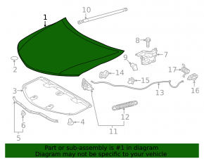 Toyota Camry V50 12-14 USA bare hood