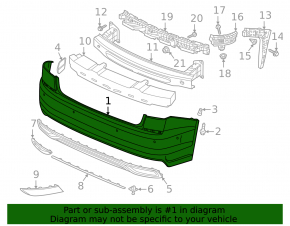Bare rear bumper VW Passat 20-22