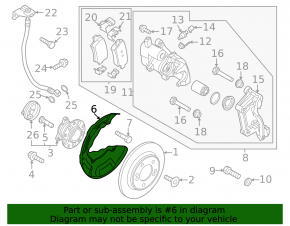 Brake Disc Cover Rear Right Kia Niro 23- HEV, PHEV