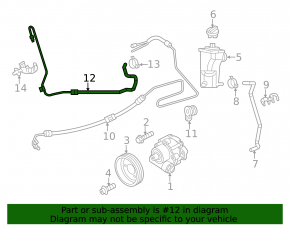Power Steering Pipe VW Jetta 11-18 USA 2.0