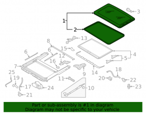 Sunroof Assembly for VW Jetta 11-18 USA