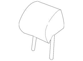 Rear left headrest for VW Golf 15-19, black leather