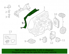 Front left headlight seal for BMW 5 G30 21-23