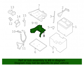 Nissan Pathfinder 13-20 Battery Tray Bracket