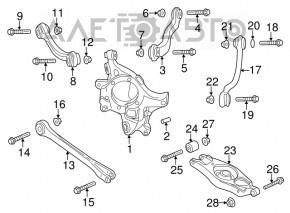 Rear left axle Dodge Challenger 09-23