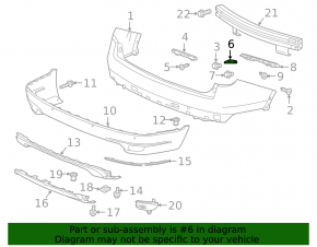 Right inner rear bumper mount for Honda Passport 19-25 2019-22