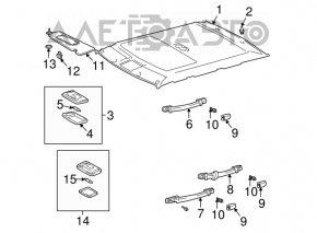 Left visor for Lexus ES300 ES330, gray