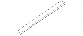 Door sill trim front right outer Nissan Maxima A36 16-23 chrome, with backlight