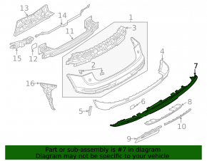 Rear bumper lip Audi Q5 80A 21-24 black