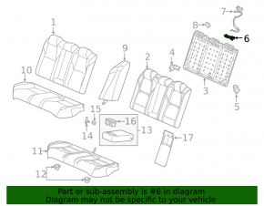 Right rear seat lock for Honda Accord 2023-2026