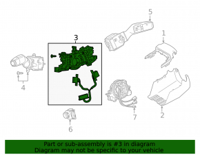 Toyota Venza 21-24 steering column switch assembly with wiring
