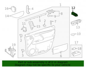 Front Right Window Regulator Lexus RX350 RX450h 16-22