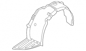 Front left fender liner for Hyundai Azera 12-17