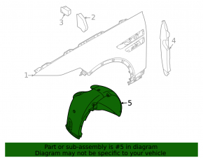 Front right fender liner Genesis GV80 21-24