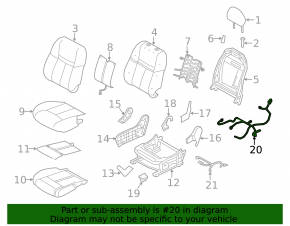 Nissan Rogue 14-20 passenger seatback wiring
