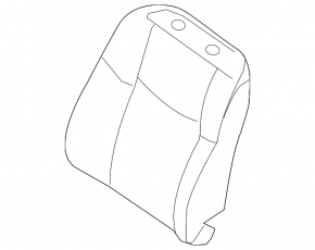 Nissan Murano z52 15-24 passenger seat back upholstery, brown leather, perforated, heated, wrinkled